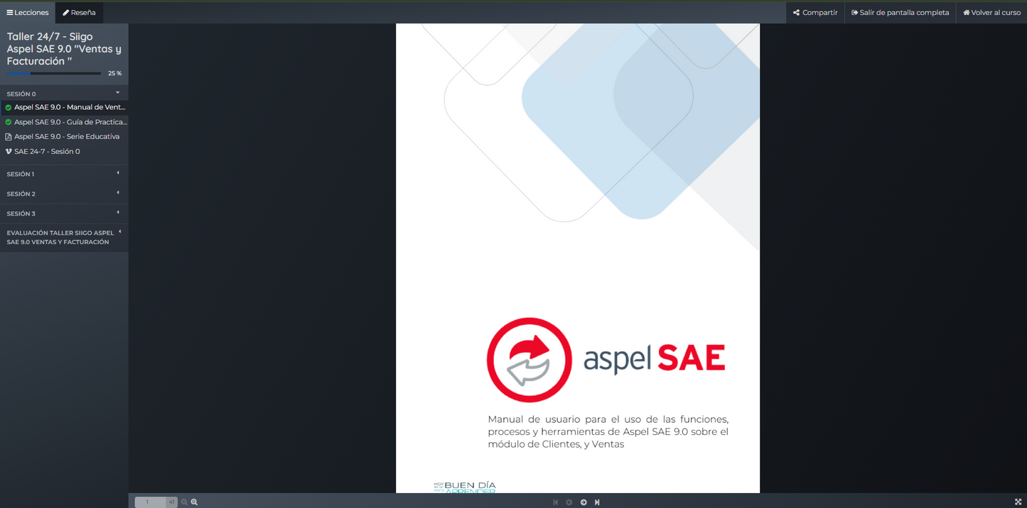 Curso en línea Aspel SAE 9.0 - Ventas y Facturación (24/7)