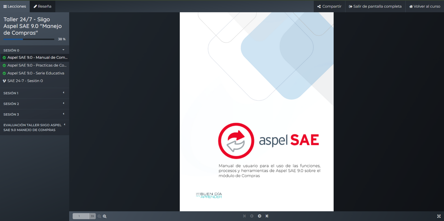 Curso en línea Aspel SAE 9.0 - Manejo de Compras (24/7)