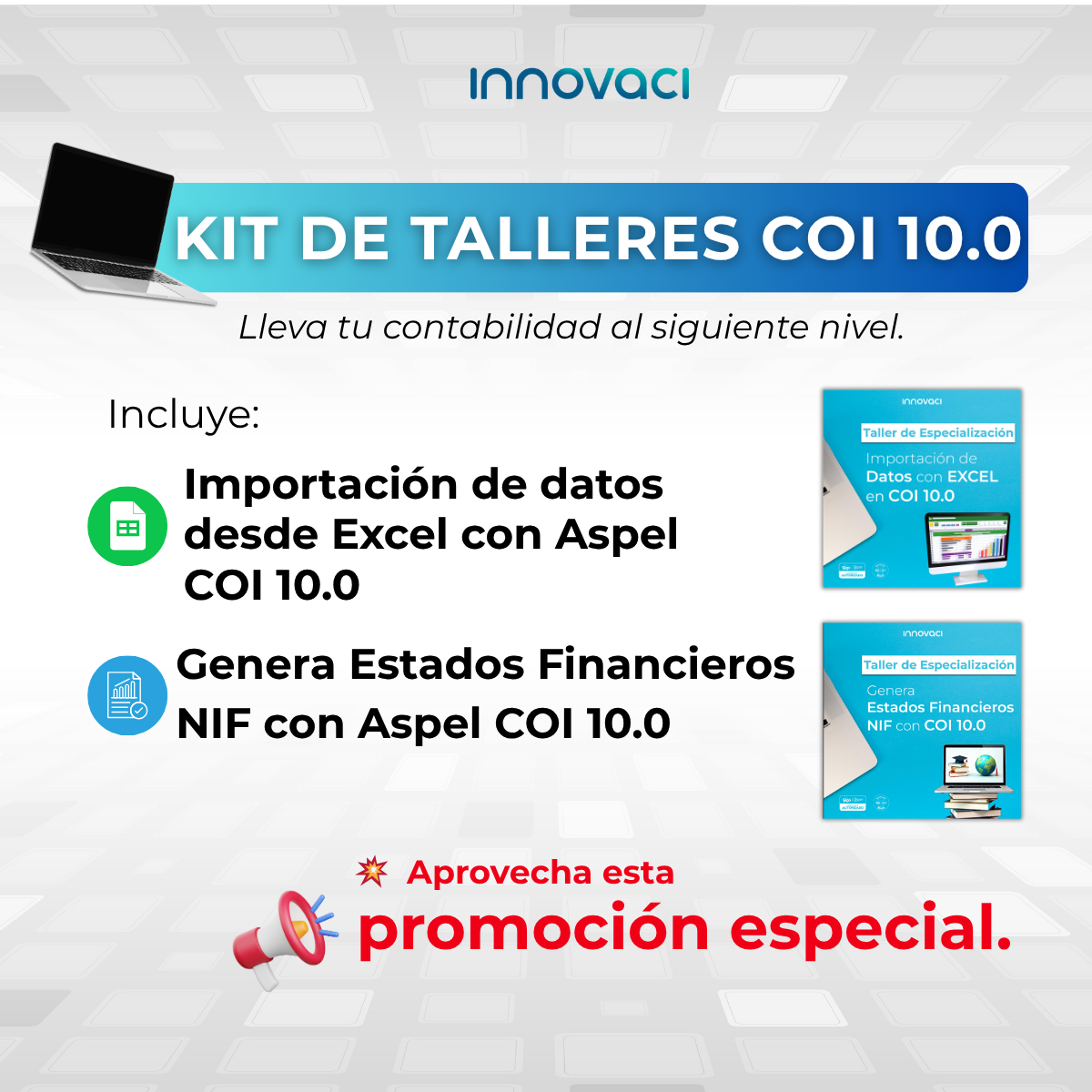 Kit: Talleres de Especialización Aspel COI 10.0 - 24/7