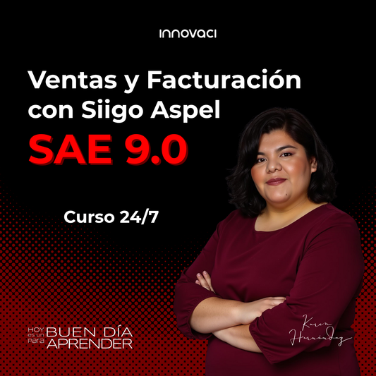 Curso en línea Aspel SAE 9.0 - Ventas y Facturación (24/7)