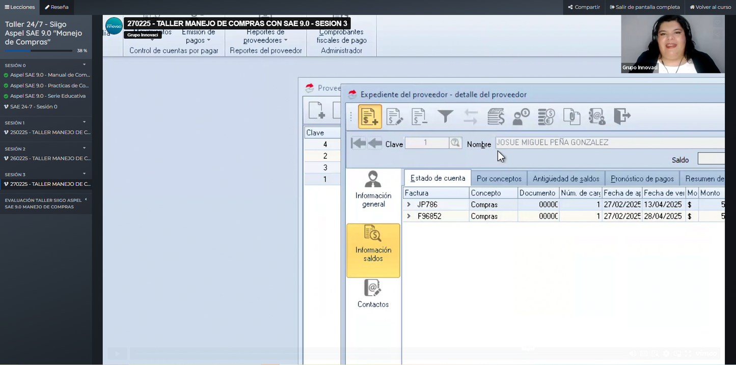 Taller 24/7 Siigo Aspel SAE v9: Manejo de Compras