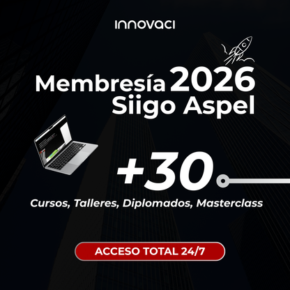 Membresía 2026 Siigo Aspel – Acceso Total 24/7