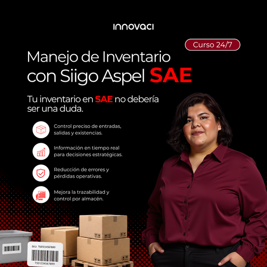 Curso en línea Aspel SAE 9.0 - Manejo de Inventario (24/7)