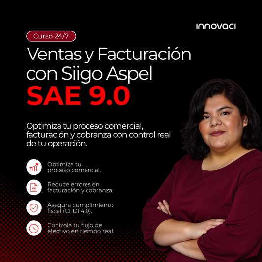 Curso en línea Aspel SAE 9.0 - Ventas y Facturación (24/7)